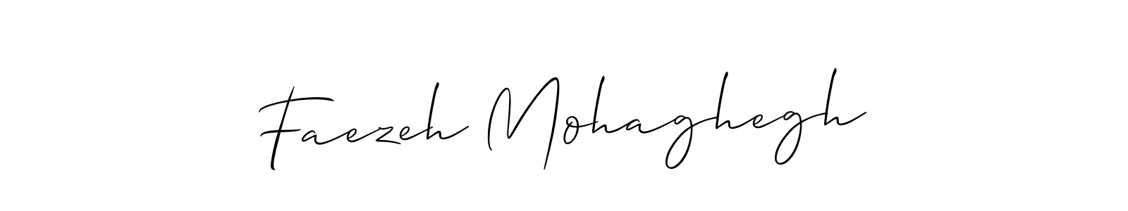 You can use this online signature creator to create a handwritten signature for the name Faezeh Mohaghegh. This is the best online autograph maker. Faezeh Mohaghegh signature style 2 images and pictures png