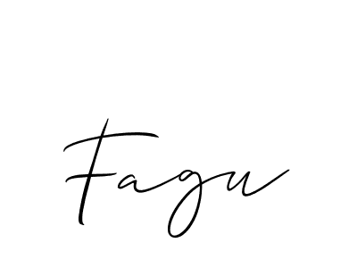 Use a signature maker to create a handwritten signature online. With this signature software, you can design (Allison_Script) your own signature for name Fagu. Fagu signature style 2 images and pictures png