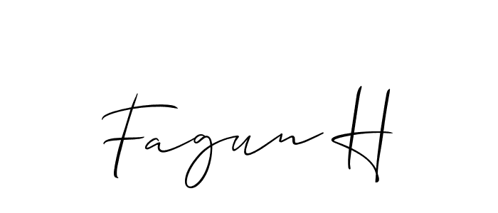 Allison_Script is a professional signature style that is perfect for those who want to add a touch of class to their signature. It is also a great choice for those who want to make their signature more unique. Get Fagun H name to fancy signature for free. Fagun H signature style 2 images and pictures png