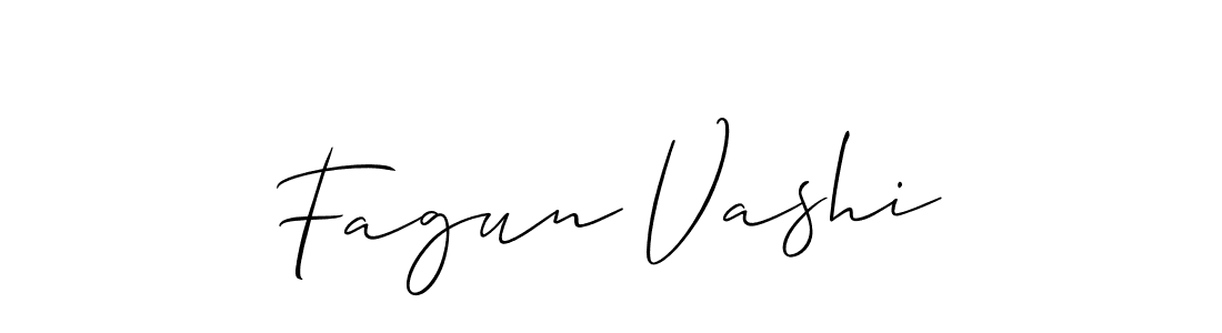 Also we have Fagun Vashi name is the best signature style. Create professional handwritten signature collection using Allison_Script autograph style. Fagun Vashi signature style 2 images and pictures png