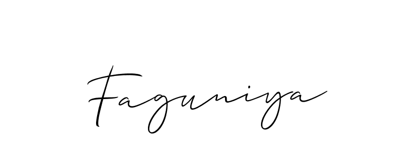 It looks lik you need a new signature style for name Faguniya. Design unique handwritten (Allison_Script) signature with our free signature maker in just a few clicks. Faguniya signature style 2 images and pictures png