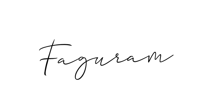 Faguram stylish signature style. Best Handwritten Sign (Allison_Script) for my name. Handwritten Signature Collection Ideas for my name Faguram. Faguram signature style 2 images and pictures png