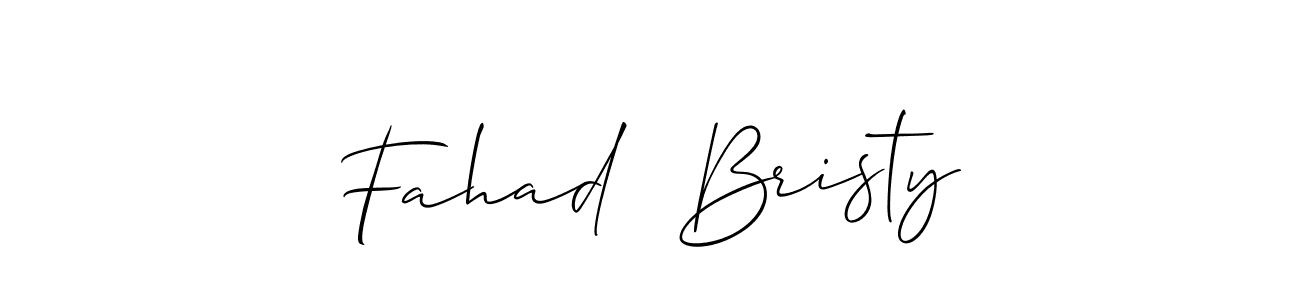 Allison_Script is a professional signature style that is perfect for those who want to add a touch of class to their signature. It is also a great choice for those who want to make their signature more unique. Get Fahad  Bristy name to fancy signature for free. Fahad  Bristy signature style 2 images and pictures png
