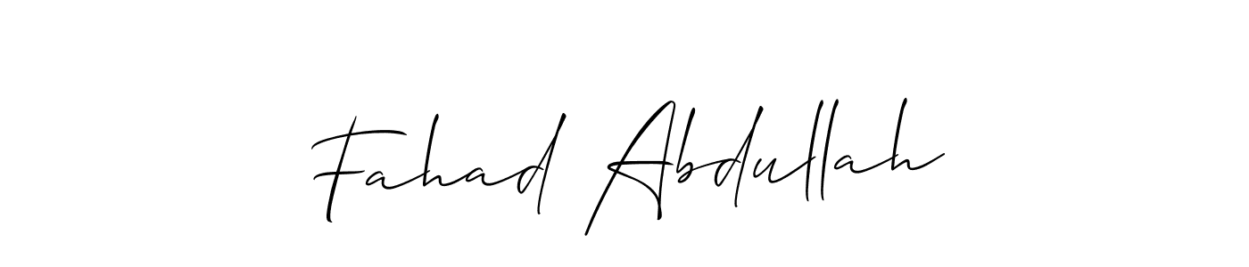 Allison_Script is a professional signature style that is perfect for those who want to add a touch of class to their signature. It is also a great choice for those who want to make their signature more unique. Get Fahad Abdullah name to fancy signature for free. Fahad Abdullah signature style 2 images and pictures png