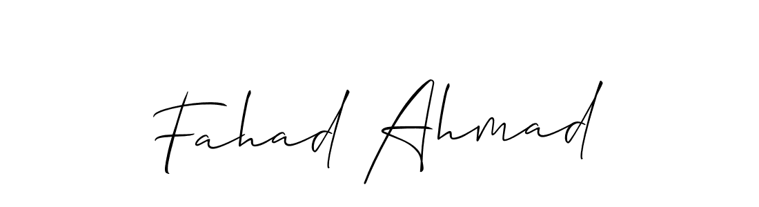 Make a short Fahad Ahmad signature style. Manage your documents anywhere anytime using Allison_Script. Create and add eSignatures, submit forms, share and send files easily. Fahad Ahmad signature style 2 images and pictures png