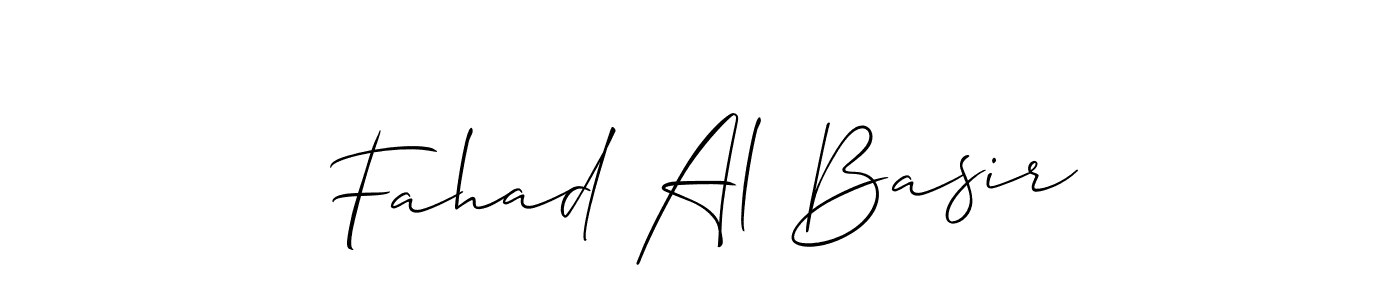 Create a beautiful signature design for name Fahad Al Basir. With this signature (Allison_Script) fonts, you can make a handwritten signature for free. Fahad Al Basir signature style 2 images and pictures png
