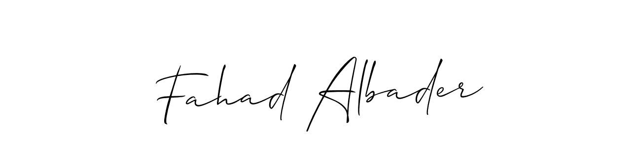 Use a signature maker to create a handwritten signature online. With this signature software, you can design (Allison_Script) your own signature for name Fahad Albader. Fahad Albader signature style 2 images and pictures png