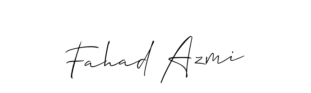 How to make Fahad Azmi name signature. Use Allison_Script style for creating short signs online. This is the latest handwritten sign. Fahad Azmi signature style 2 images and pictures png