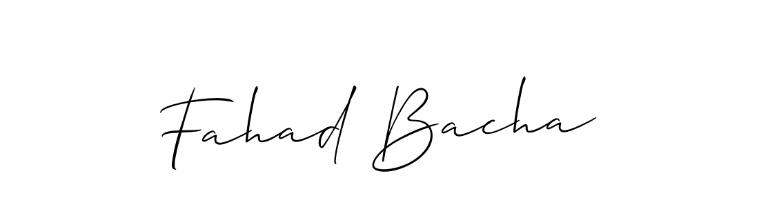 This is the best signature style for the Fahad Bacha name. Also you like these signature font (Allison_Script). Mix name signature. Fahad Bacha signature style 2 images and pictures png