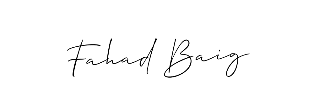 Allison_Script is a professional signature style that is perfect for those who want to add a touch of class to their signature. It is also a great choice for those who want to make their signature more unique. Get Fahad Baig name to fancy signature for free. Fahad Baig signature style 2 images and pictures png