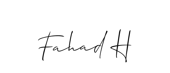 Similarly Allison_Script is the best handwritten signature design. Signature creator online .You can use it as an online autograph creator for name Fahad H. Fahad H signature style 2 images and pictures png