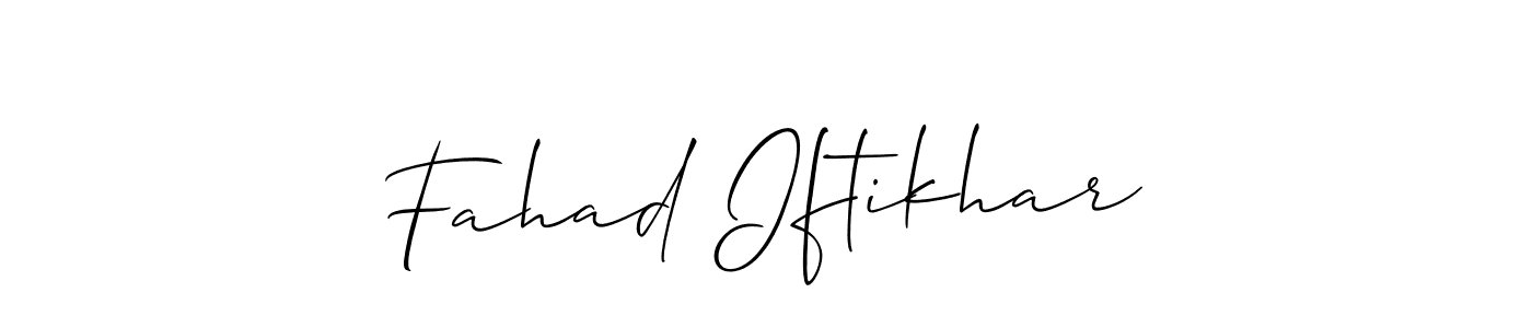 Design your own signature with our free online signature maker. With this signature software, you can create a handwritten (Allison_Script) signature for name Fahad Iftikhar. Fahad Iftikhar signature style 2 images and pictures png