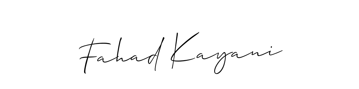 Use a signature maker to create a handwritten signature online. With this signature software, you can design (Allison_Script) your own signature for name Fahad Kayani. Fahad Kayani signature style 2 images and pictures png