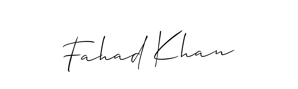 How to make Fahad Khan name signature. Use Allison_Script style for creating short signs online. This is the latest handwritten sign. Fahad Khan signature style 2 images and pictures png