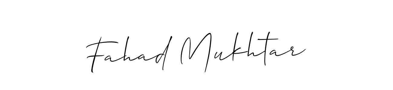 Fahad Mukhtar stylish signature style. Best Handwritten Sign (Allison_Script) for my name. Handwritten Signature Collection Ideas for my name Fahad Mukhtar. Fahad Mukhtar signature style 2 images and pictures png