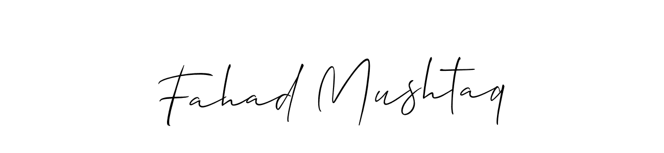 Use a signature maker to create a handwritten signature online. With this signature software, you can design (Allison_Script) your own signature for name Fahad Mushtaq. Fahad Mushtaq signature style 2 images and pictures png