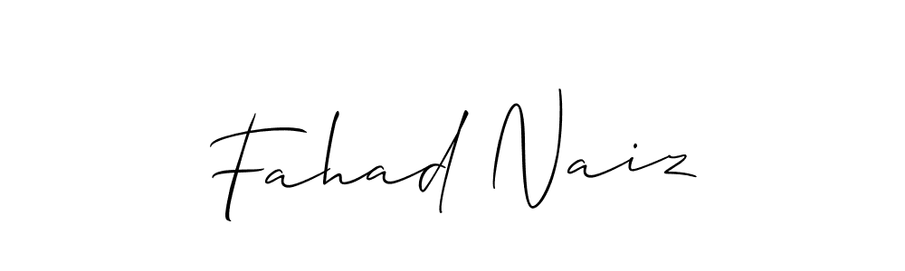 How to make Fahad Naiz signature? Allison_Script is a professional autograph style. Create handwritten signature for Fahad Naiz name. Fahad Naiz signature style 2 images and pictures png