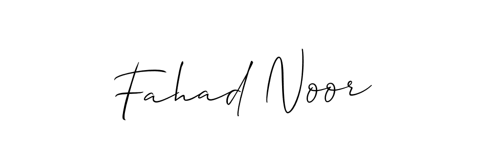Fahad Noor stylish signature style. Best Handwritten Sign (Allison_Script) for my name. Handwritten Signature Collection Ideas for my name Fahad Noor. Fahad Noor signature style 2 images and pictures png