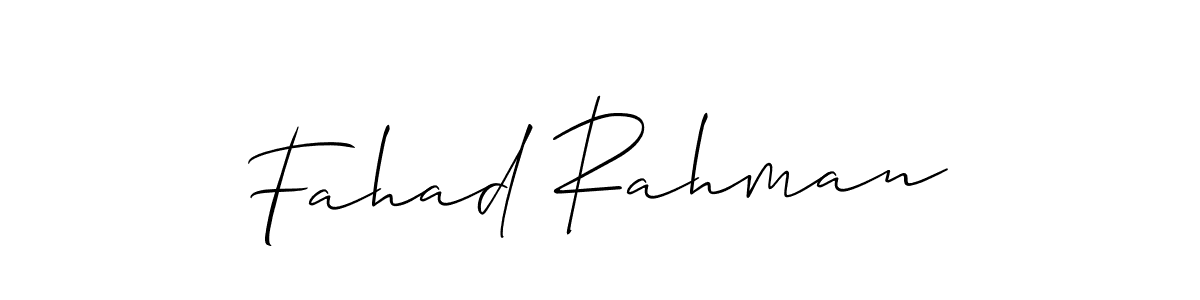 Make a beautiful signature design for name Fahad Rahman. With this signature (Allison_Script) style, you can create a handwritten signature for free. Fahad Rahman signature style 2 images and pictures png