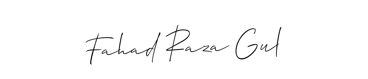 Also we have Fahad Raza Gul name is the best signature style. Create professional handwritten signature collection using Allison_Script autograph style. Fahad Raza Gul signature style 2 images and pictures png