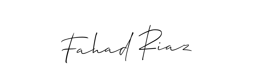 Make a beautiful signature design for name Fahad Riaz. With this signature (Allison_Script) style, you can create a handwritten signature for free. Fahad Riaz signature style 2 images and pictures png