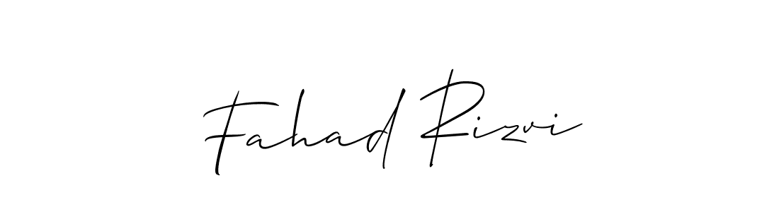 Use a signature maker to create a handwritten signature online. With this signature software, you can design (Allison_Script) your own signature for name Fahad Rizvi. Fahad Rizvi signature style 2 images and pictures png