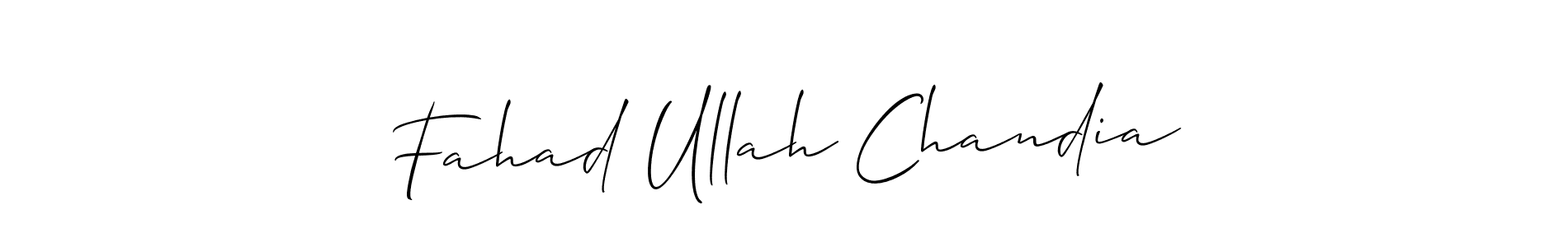 How to make Fahad Ullah Chandia signature? Allison_Script is a professional autograph style. Create handwritten signature for Fahad Ullah Chandia name. Fahad Ullah Chandia signature style 2 images and pictures png
