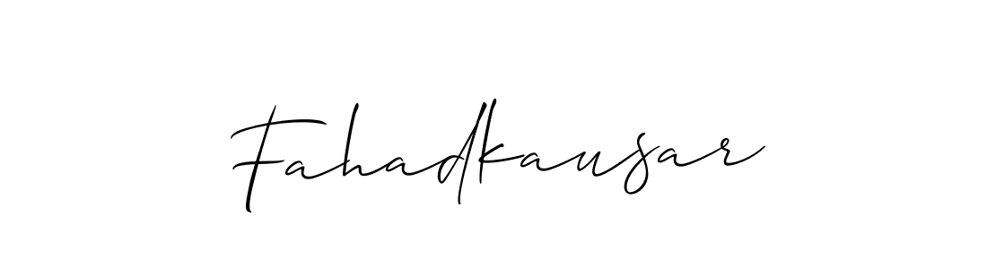 Use a signature maker to create a handwritten signature online. With this signature software, you can design (Allison_Script) your own signature for name Fahadkausar. Fahadkausar signature style 2 images and pictures png