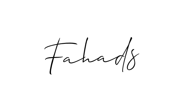 Use a signature maker to create a handwritten signature online. With this signature software, you can design (Allison_Script) your own signature for name Fahads. Fahads signature style 2 images and pictures png