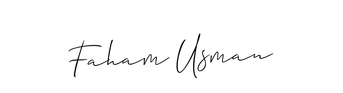 Best and Professional Signature Style for Faham Usman. Allison_Script Best Signature Style Collection. Faham Usman signature style 2 images and pictures png