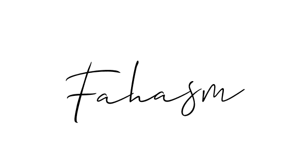if you are searching for the best signature style for your name Fahasm. so please give up your signature search. here we have designed multiple signature styles  using Allison_Script. Fahasm signature style 2 images and pictures png