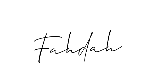 if you are searching for the best signature style for your name Fahdah. so please give up your signature search. here we have designed multiple signature styles  using Allison_Script. Fahdah signature style 2 images and pictures png