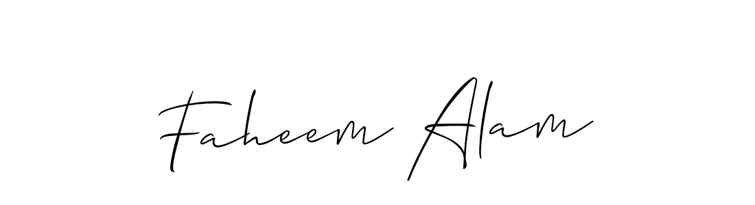 Faheem Alam stylish signature style. Best Handwritten Sign (Allison_Script) for my name. Handwritten Signature Collection Ideas for my name Faheem Alam. Faheem Alam signature style 2 images and pictures png