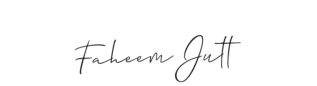 You should practise on your own different ways (Allison_Script) to write your name (Faheem Jutt) in signature. don't let someone else do it for you. Faheem Jutt signature style 2 images and pictures png