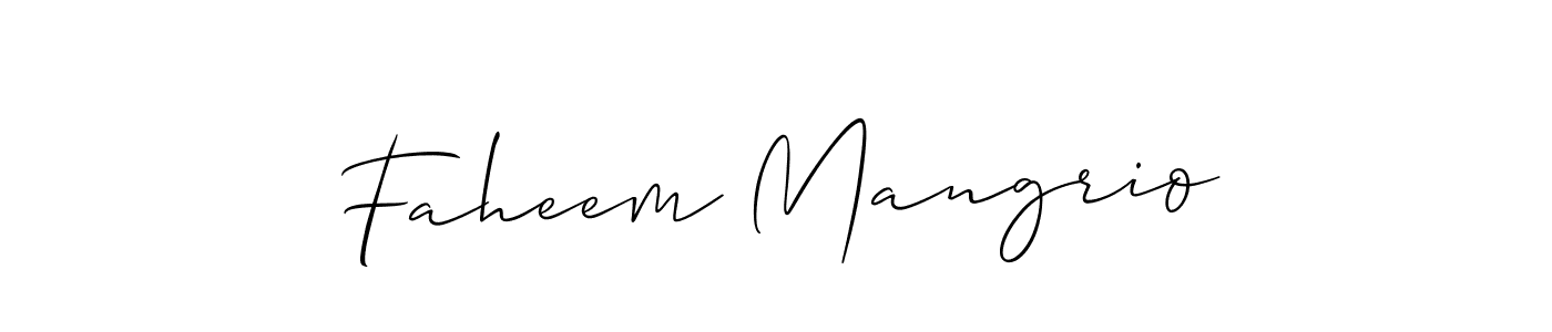 Similarly Allison_Script is the best handwritten signature design. Signature creator online .You can use it as an online autograph creator for name Faheem Mangrio. Faheem Mangrio signature style 2 images and pictures png