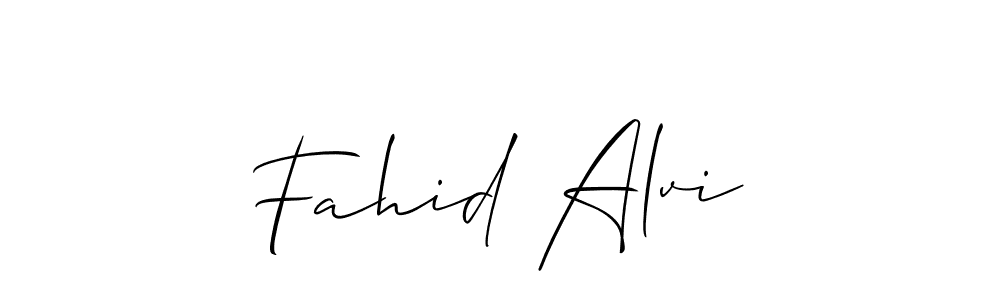 You should practise on your own different ways (Allison_Script) to write your name (Fahid Alvi) in signature. don't let someone else do it for you. Fahid Alvi signature style 2 images and pictures png