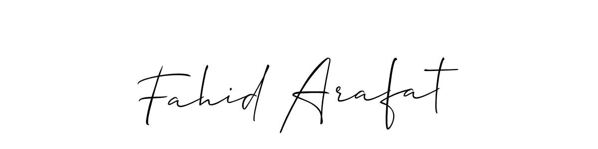 Design your own signature with our free online signature maker. With this signature software, you can create a handwritten (Allison_Script) signature for name Fahid Arafat. Fahid Arafat signature style 2 images and pictures png