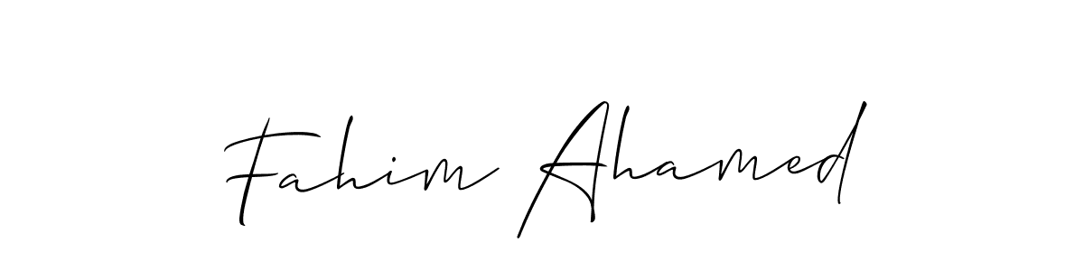 Make a beautiful signature design for name Fahim Ahamed. With this signature (Allison_Script) style, you can create a handwritten signature for free. Fahim Ahamed signature style 2 images and pictures png