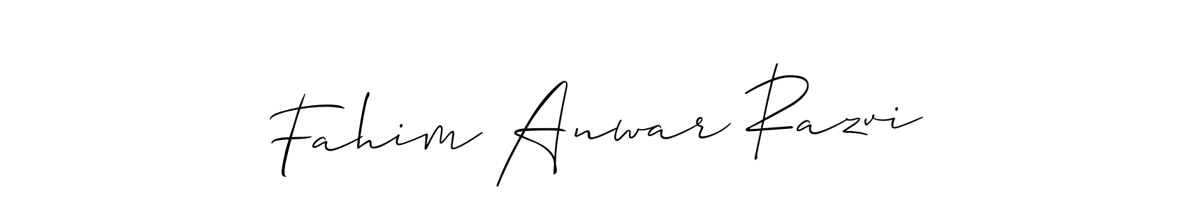 Create a beautiful signature design for name Fahim Anwar Razvi. With this signature (Allison_Script) fonts, you can make a handwritten signature for free. Fahim Anwar Razvi signature style 2 images and pictures png