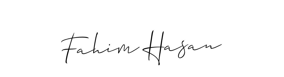 Also we have Fahim Hasan name is the best signature style. Create professional handwritten signature collection using Allison_Script autograph style. Fahim Hasan signature style 2 images and pictures png