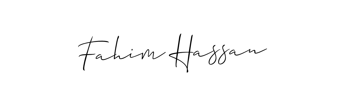 The best way (Allison_Script) to make a short signature is to pick only two or three words in your name. The name Fahim Hassan include a total of six letters. For converting this name. Fahim Hassan signature style 2 images and pictures png