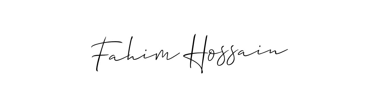 How to make Fahim Hossain signature? Allison_Script is a professional autograph style. Create handwritten signature for Fahim Hossain name. Fahim Hossain signature style 2 images and pictures png