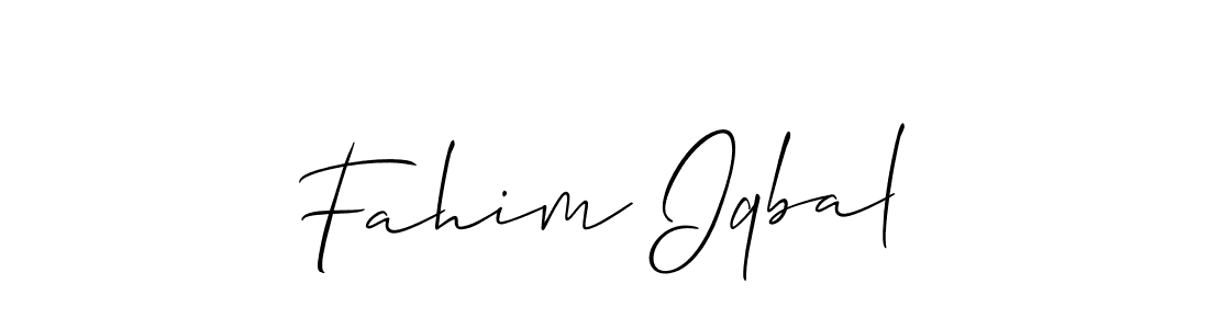 Make a short Fahim Iqbal signature style. Manage your documents anywhere anytime using Allison_Script. Create and add eSignatures, submit forms, share and send files easily. Fahim Iqbal signature style 2 images and pictures png