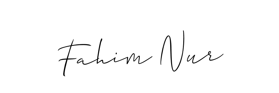 How to make Fahim Nur signature? Allison_Script is a professional autograph style. Create handwritten signature for Fahim Nur name. Fahim Nur signature style 2 images and pictures png