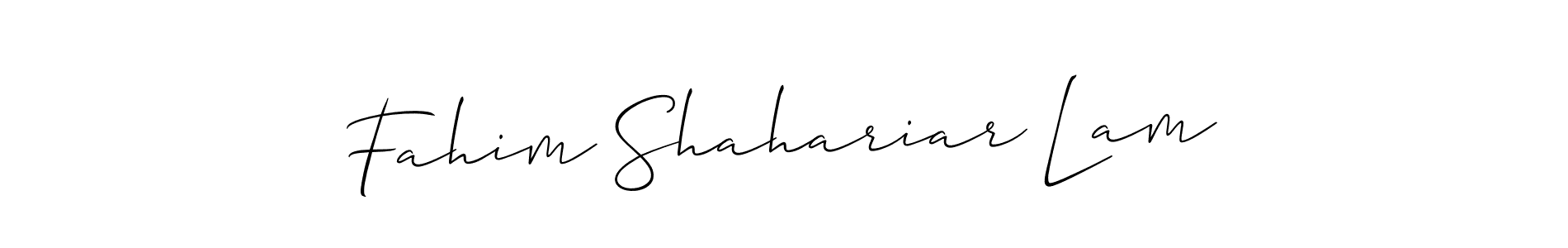 How to make Fahim Shahariar Lam signature? Allison_Script is a professional autograph style. Create handwritten signature for Fahim Shahariar Lam name. Fahim Shahariar Lam signature style 2 images and pictures png