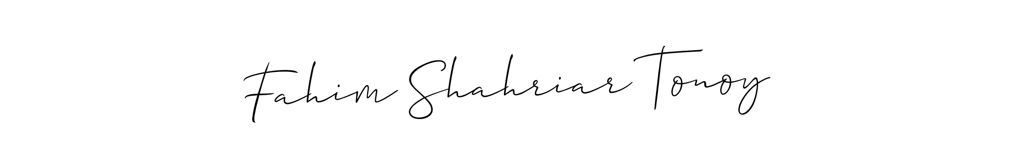 Design your own signature with our free online signature maker. With this signature software, you can create a handwritten (Allison_Script) signature for name Fahim Shahriar Tonoy. Fahim Shahriar Tonoy signature style 2 images and pictures png