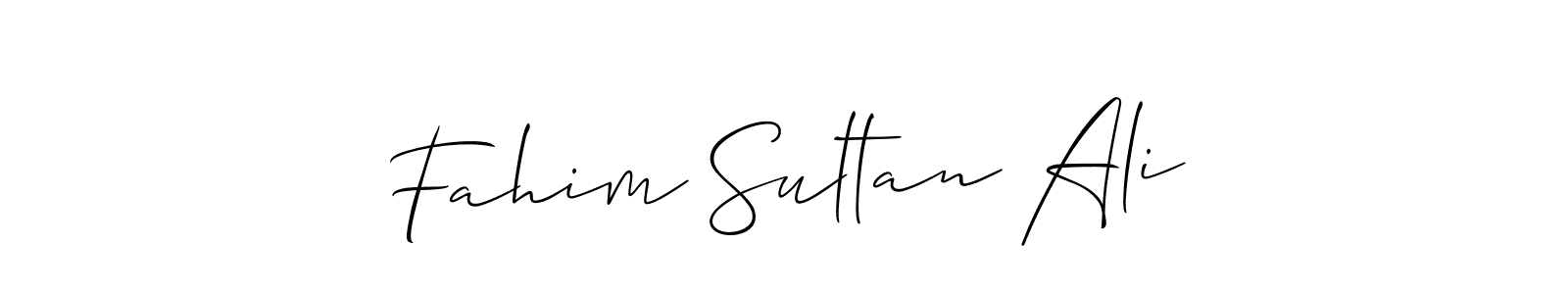 Similarly Allison_Script is the best handwritten signature design. Signature creator online .You can use it as an online autograph creator for name Fahim Sultan Ali. Fahim Sultan Ali signature style 2 images and pictures png