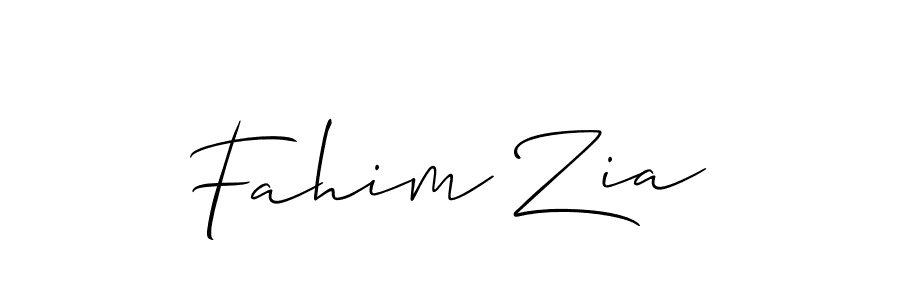 if you are searching for the best signature style for your name Fahim Zia. so please give up your signature search. here we have designed multiple signature styles  using Allison_Script. Fahim Zia signature style 2 images and pictures png