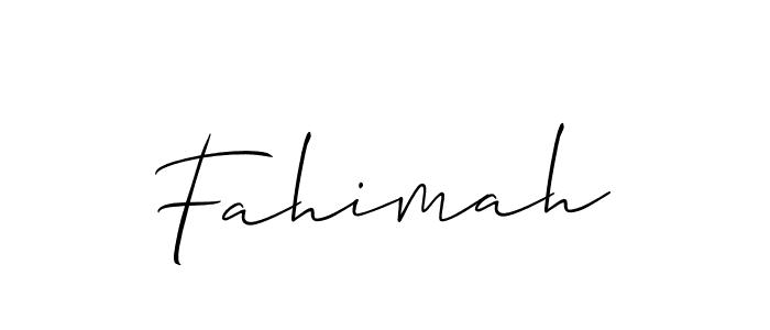 Also we have Fahimah name is the best signature style. Create professional handwritten signature collection using Allison_Script autograph style. Fahimah signature style 2 images and pictures png