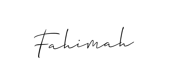 Fahimah stylish signature style. Best Handwritten Sign (Allison_Script) for my name. Handwritten Signature Collection Ideas for my name Fahimah. Fahimah signature style 2 images and pictures png